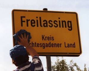Freilassing Ortsschild Freilassing Ortsschild