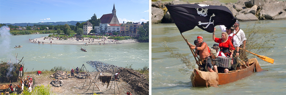 Historische Piratenschlacht Salzach 2023 Historische Piratenschlacht Salzach 2023